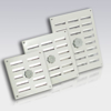 Afbeeldingen van SCHUIFROOSTER MET GAAS ALUMINIUM WIT 155X155MM