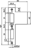 Afbeeldingen van VP 1276/12/T BULK PER 10 SLUITPLAAT, STAAL VERZINKT 23X127.3MM RECHTHOEKIG, VERLENGD, BULKVERPAKKING, PER 10 STUKS VERPAKT, DR 1+2+3+4.