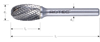 Afbeeldingen van HM-STIFTFREES, MODEL E, Z6 / KRUISVERTAND / ø12,7X22X67Xø6