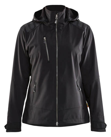 Afbeeldingen van DAMES SOFTSHELL JACK ZWART M 471925139900M