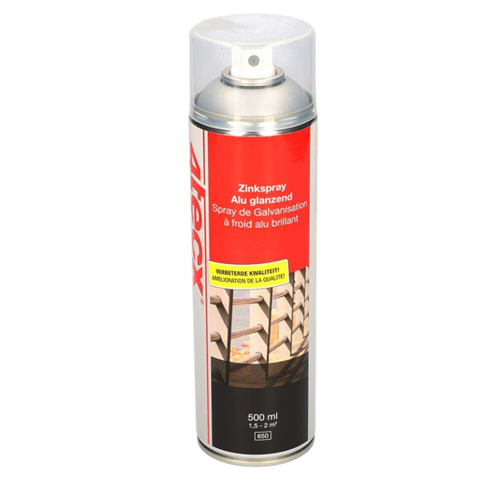 Afbeeldingen van ZINKSPRAY ALUMINIUM GLANZEND 500ML
