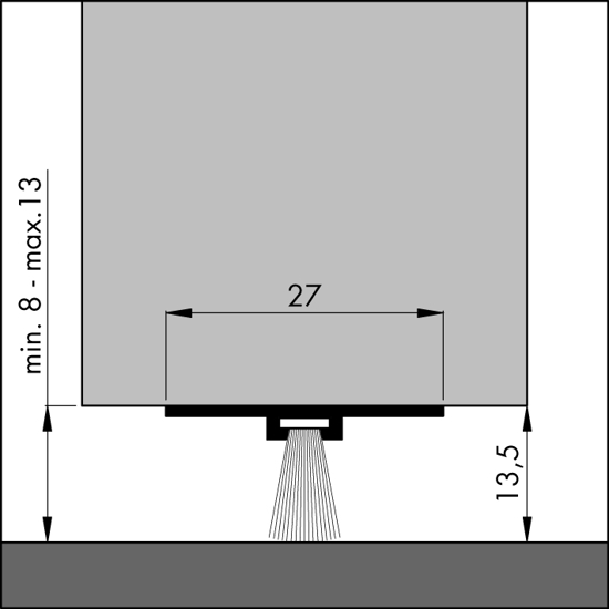 Afbeeldingen van TOCHTPROFIEL/DORPELPROFIEL DBS-100 (ONZICHTBAAR)