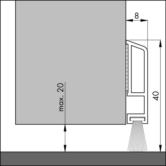 Afbeeldingen van TOCHTPROFIEL/DORPELPROFIEL PDS-B ZK WT 100 (DECO & COMFORT)