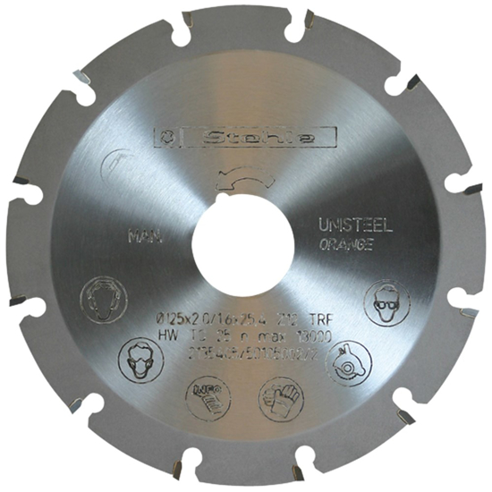 Afbeeldingen van CIRKELZAAGBLAD HW 125X2,0/1,6X25,4 Z= 12FF / CZHW12525012TRF