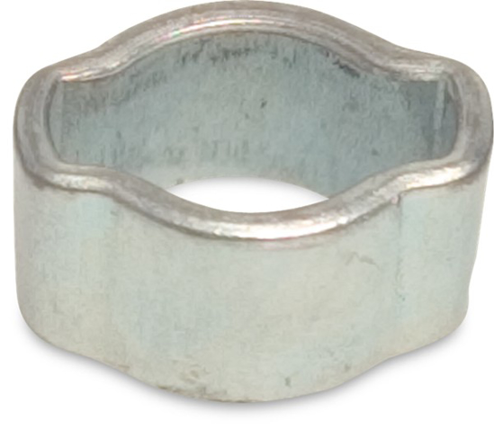 Afbeeldingen van DUBBEL OOR KLEM STAAL GEGALVANISEERD 9 MM X 11 MM 7 MM