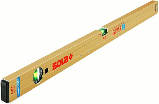 Afbeeldingen van SOLA WATERPAS ALUMINIUM MAGNEET GOUD AZM 180CM